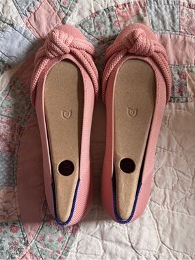 Rothy's Pink Knit Knot Ballet Flats